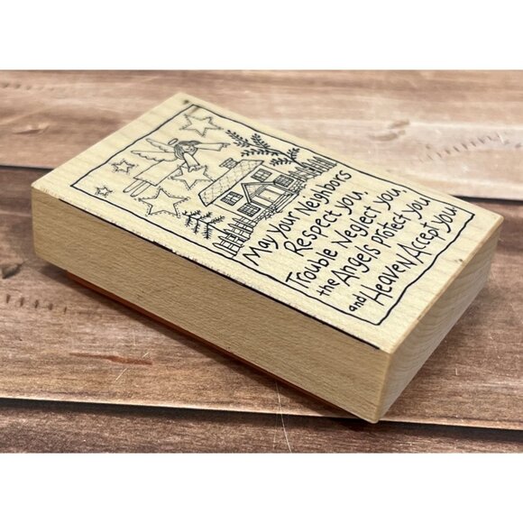 1997 PSX G-2242 WOOD MOUNTED RUBBER STAMP - Picture 4 of 5